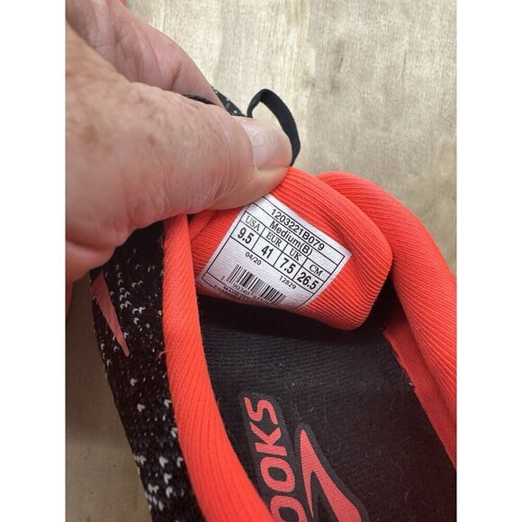 Brooks Launch 7 Women 11.5 Shoes Road Running Neutral Trainer Comfy Black Orange - Picture 5 of 5